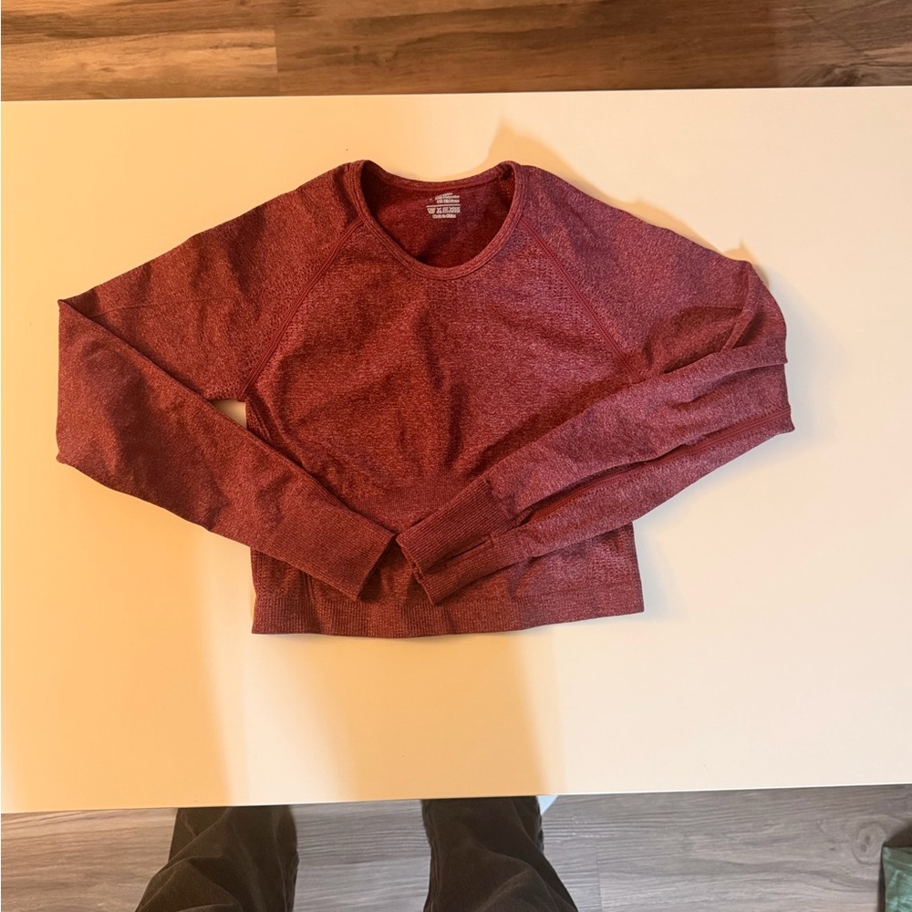 Red Long Sleeve athletic top